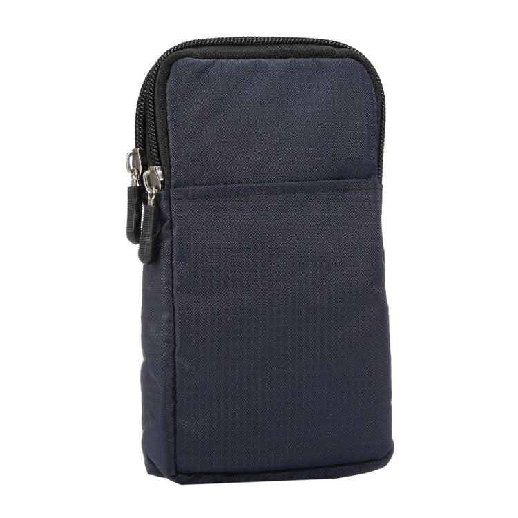 Universal Multi-function Plaid Texture Double Layer Zipper Sports Waist Bag / Shoulder Bag for iPhone X  & 7 & 7 Plus / Galaxy