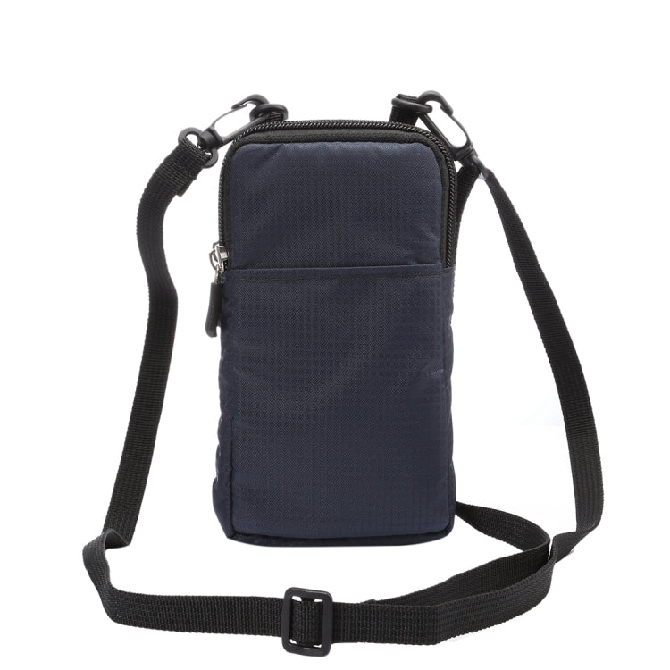 Universal Multi-function Plaid Texture Double Layer Zipper Sports Waist Bag / Shoulder Bag for iPhone X  & 7 & 7 Plus / Galaxy