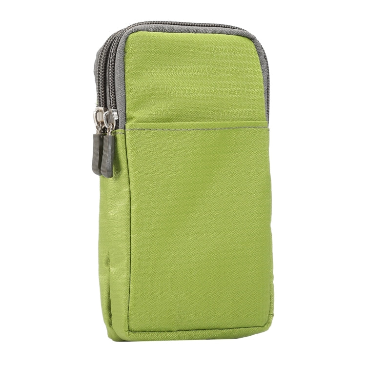 Universal Multi-function Plaid Texture Double Layer Zipper Sports Waist Bag / Shoulder Bag for iPhone X  & 7 & 7 Plus / Galaxy