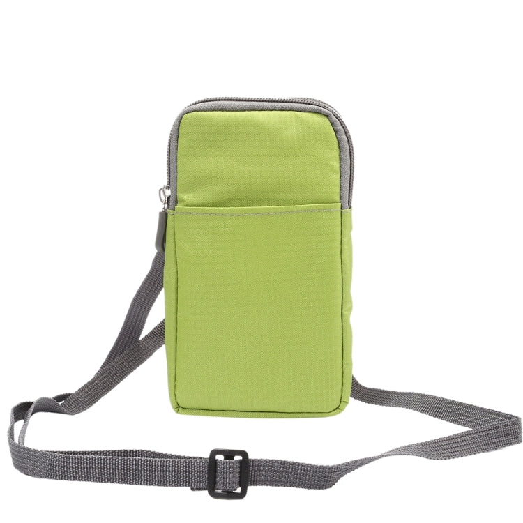 Universal Multi-function Plaid Texture Double Layer Zipper Sports Waist Bag / Shoulder Bag for iPhone X  & 7 & 7 Plus / Galaxy