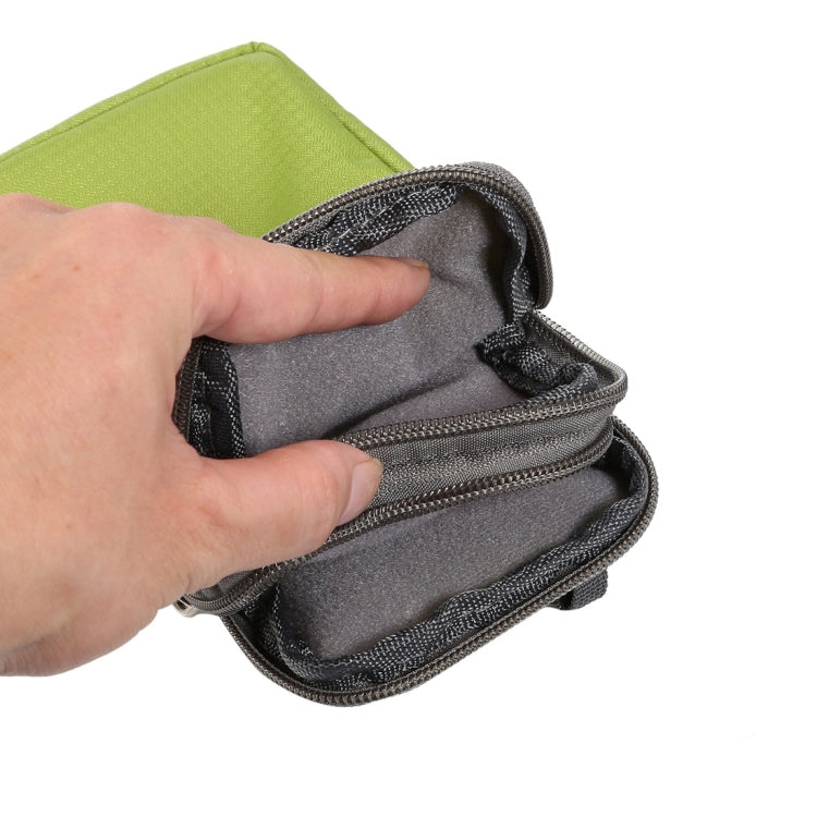 Universal Multi-function Plaid Texture Double Layer Zipper Sports Waist Bag / Shoulder Bag for iPhone X  & 7 & 7 Plus / Galaxy