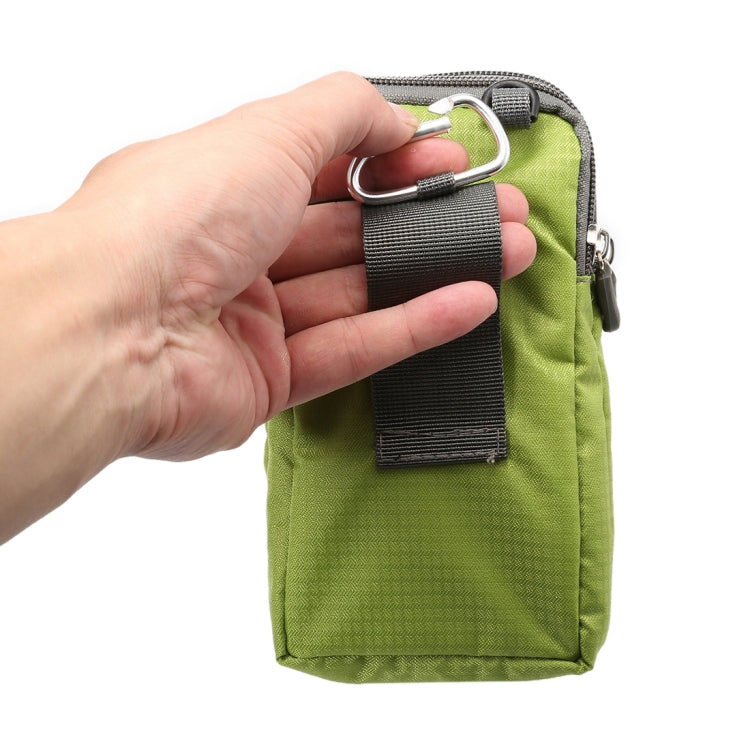 Universal Multi-function Plaid Texture Double Layer Zipper Sports Waist Bag / Shoulder Bag for iPhone X  & 7 & 7 Plus / Galaxy