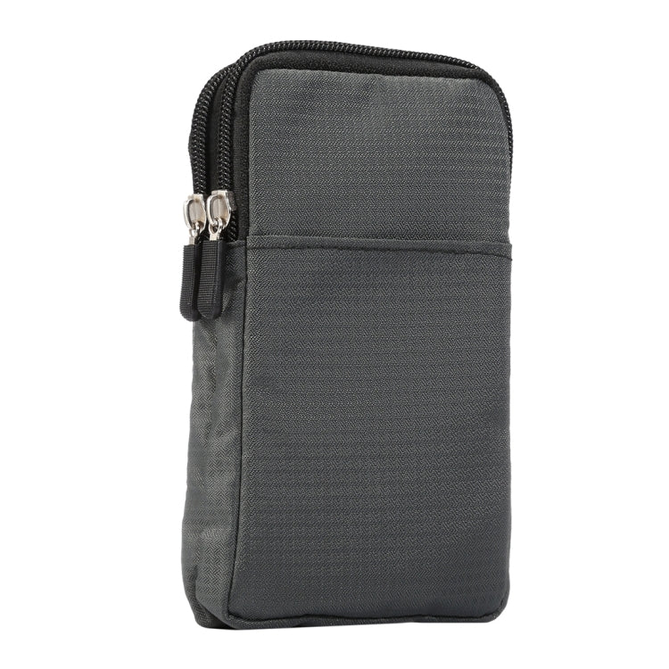 Universal Multi-function Plaid Texture Double Layer Zipper Sports Waist Bag / Shoulder Bag for iPhone X  & 7 & 7 Plus / Galaxy