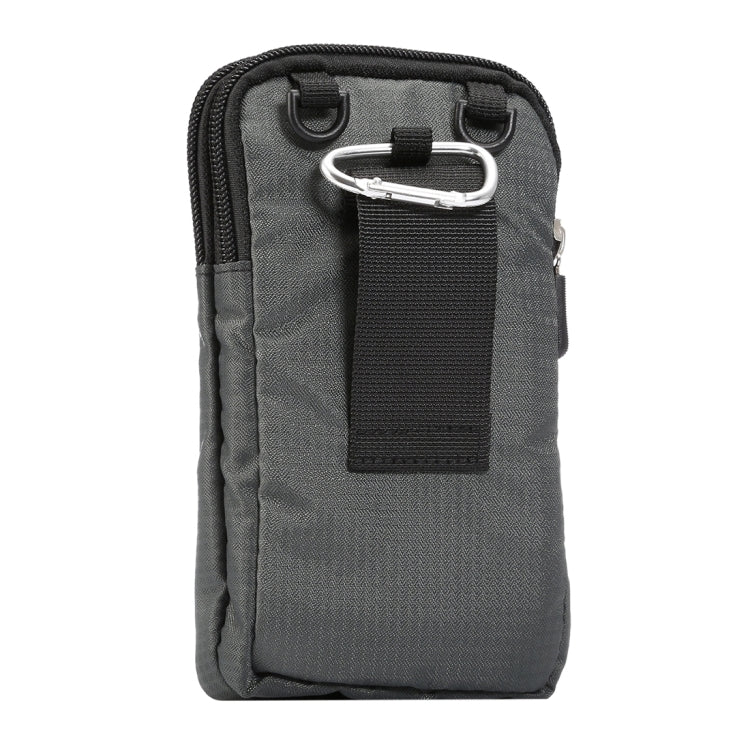 Universal Multi-function Plaid Texture Double Layer Zipper Sports Waist Bag / Shoulder Bag for iPhone X  & 7 & 7 Plus / Galaxy