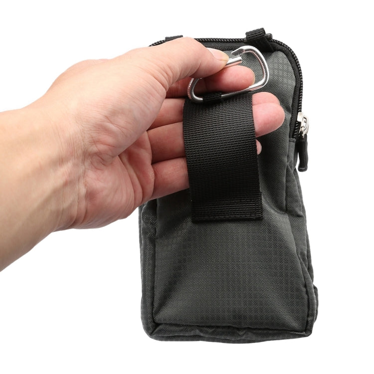 Universal Multi-function Plaid Texture Double Layer Zipper Sports Waist Bag / Shoulder Bag for iPhone X  & 7 & 7 Plus / Galaxy