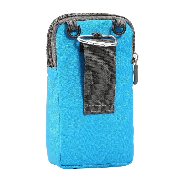 Universal Multi-function Plaid Texture Double Layer Zipper Sports Waist Bag / Shoulder Bag for iPhone X  & 7 & 7 Plus / Galaxy