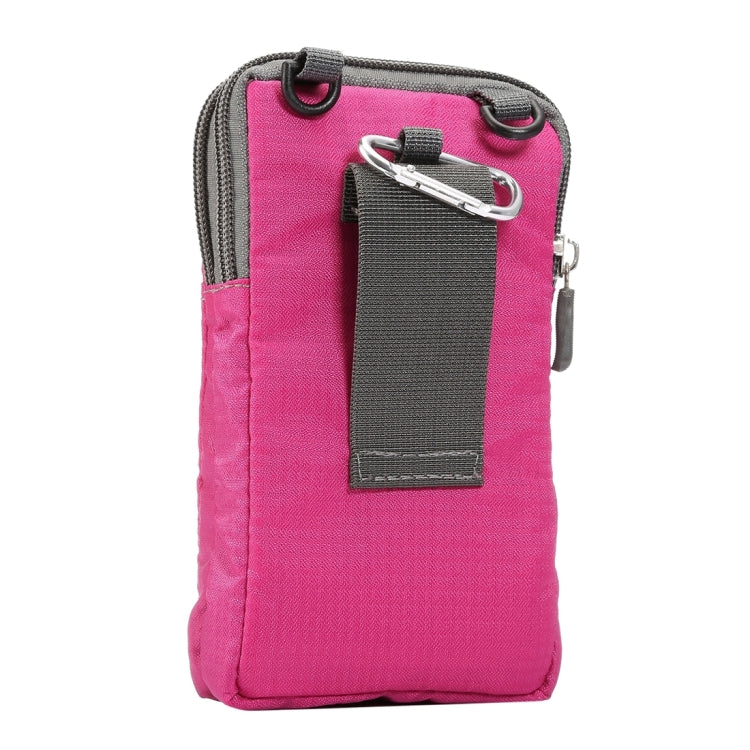 Universal Multi-function Plaid Texture Double Layer Zipper Sports Waist Bag / Shoulder Bag for iPhone X  & 7 & 7 Plus / Galaxy