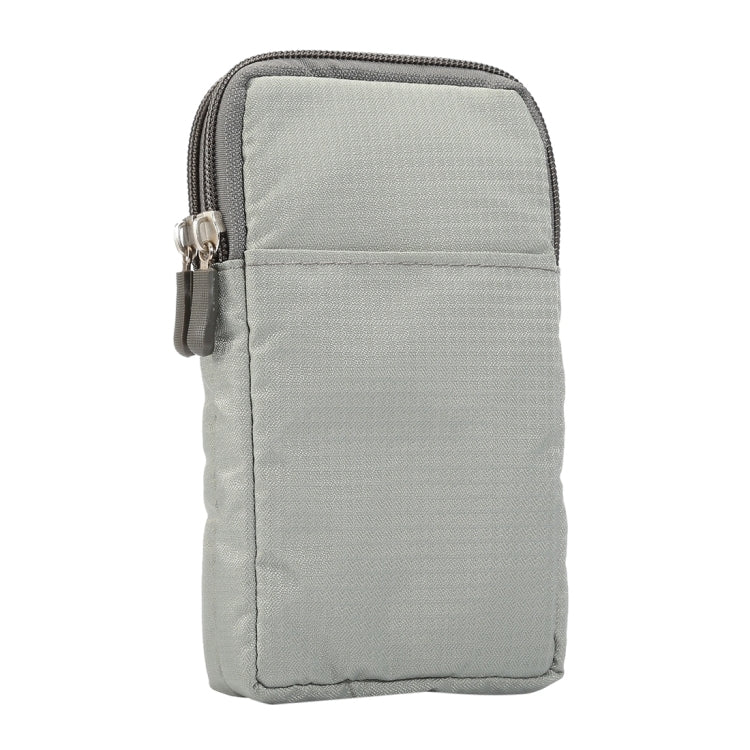 Universal Multi-function Plaid Texture Double Layer Zipper Sports Waist Bag / Shoulder Bag for iPhone X  & 7 & 7 Plus / Galaxy