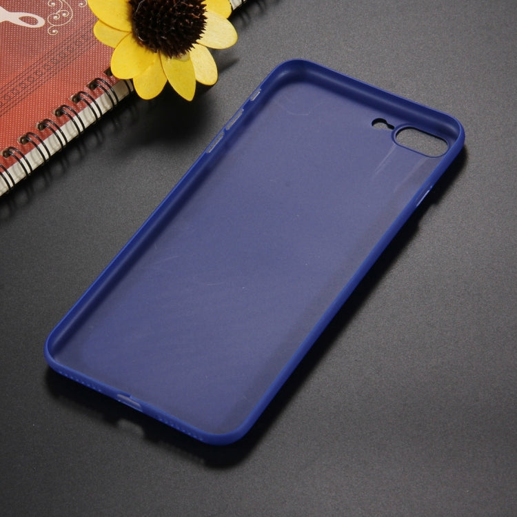 For iPhone 8 Plus & 7 Plus   Carbon Fibre Texture PP Protective Back Cover Case