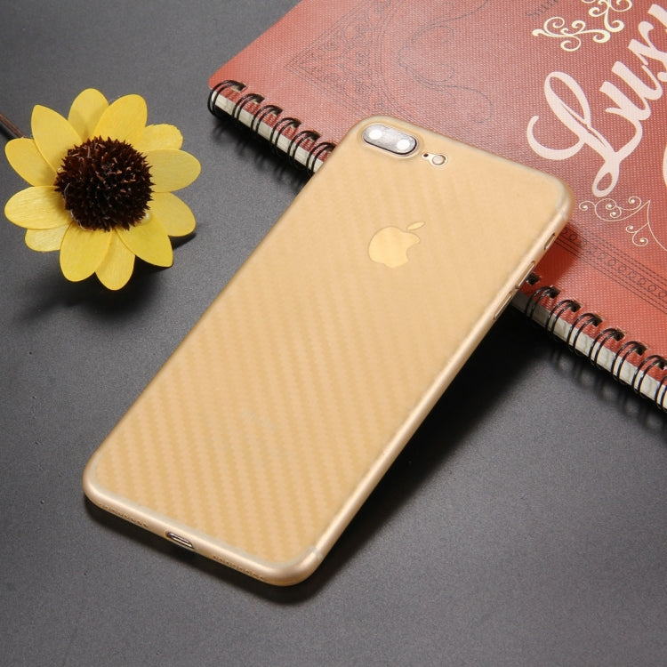 For iPhone 8 Plus & 7 Plus   Carbon Fibre Texture PP Protective Back Cover Case