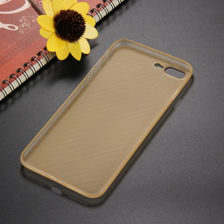 For iPhone 8 Plus & 7 Plus   Carbon Fibre Texture PP Protective Back Cover Case