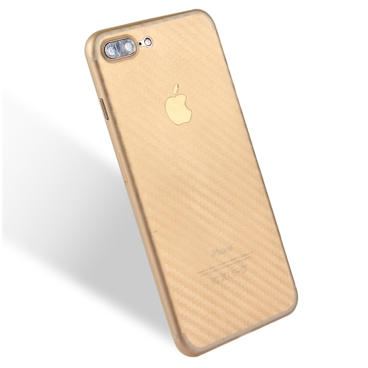 For iPhone 8 Plus & 7 Plus   Carbon Fibre Texture PP Protective Back Cover Case