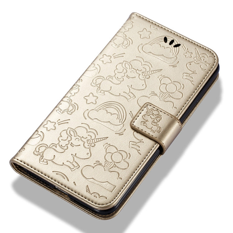 For iPhone 8 Plus & 7 Plus Embossed Horse Cloud Print Horizontal Flip Leather Case with Holder & Card Slots & Wallet & Lanyard