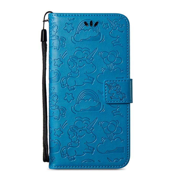 For iPhone 8 Plus & 7 Plus Embossed Horse Cloud Print Horizontal Flip Leather Case with Holder & Card Slots & Wallet & Lanyard