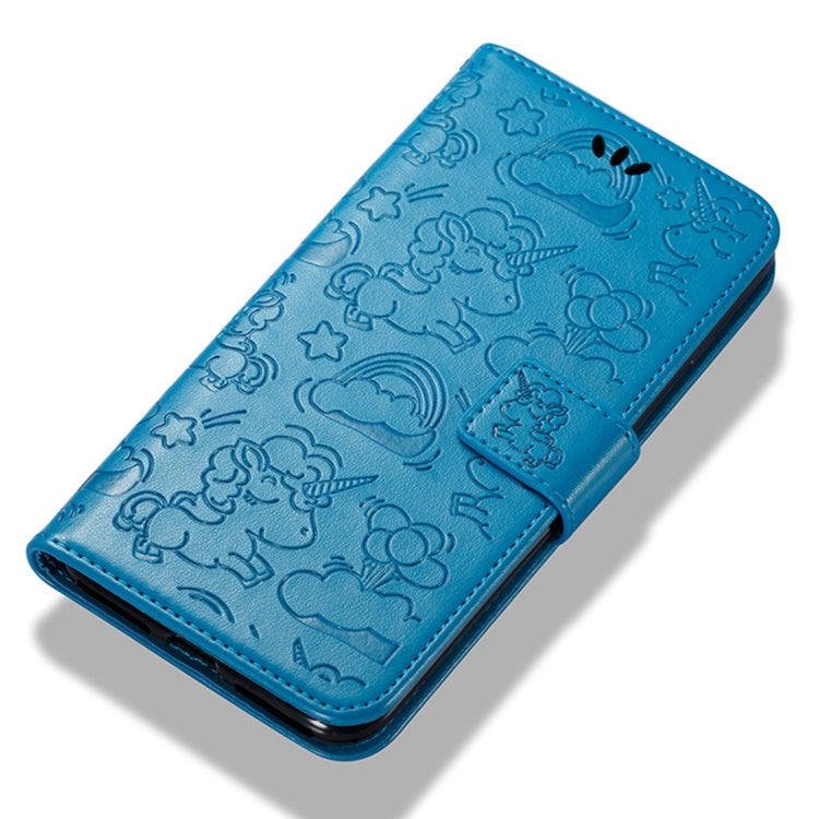 For iPhone 8 Plus & 7 Plus Embossed Horse Cloud Print Horizontal Flip Leather Case with Holder & Card Slots & Wallet & Lanyard
