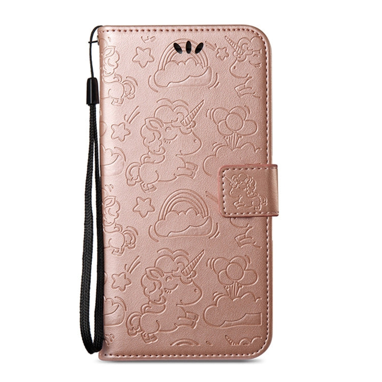 For iPhone 8 Plus & 7 Plus Embossed Horse Cloud Print Horizontal Flip Leather Case with Holder & Card Slots & Wallet & Lanyard