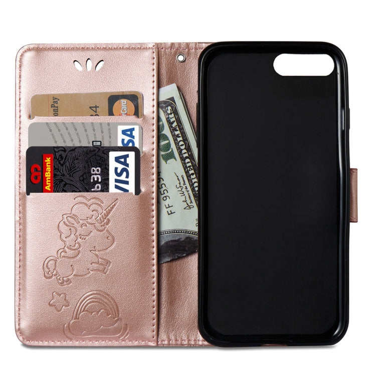 For iPhone 8 Plus & 7 Plus Embossed Horse Cloud Print Horizontal Flip Leather Case with Holder & Card Slots & Wallet & Lanyard