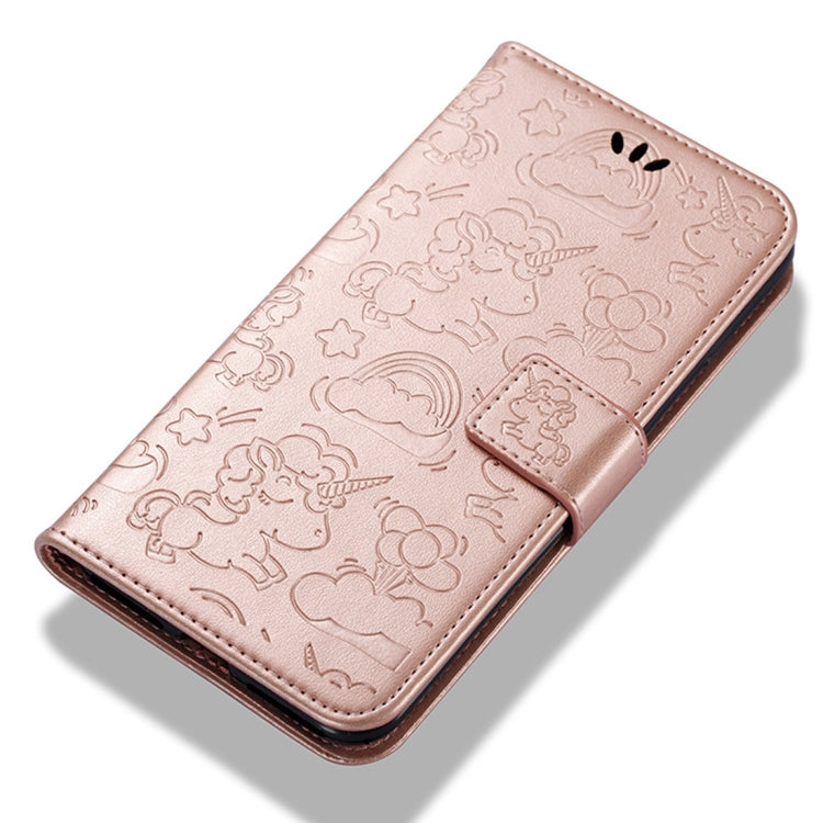 For iPhone 8 Plus & 7 Plus Embossed Horse Cloud Print Horizontal Flip Leather Case with Holder & Card Slots & Wallet & Lanyard