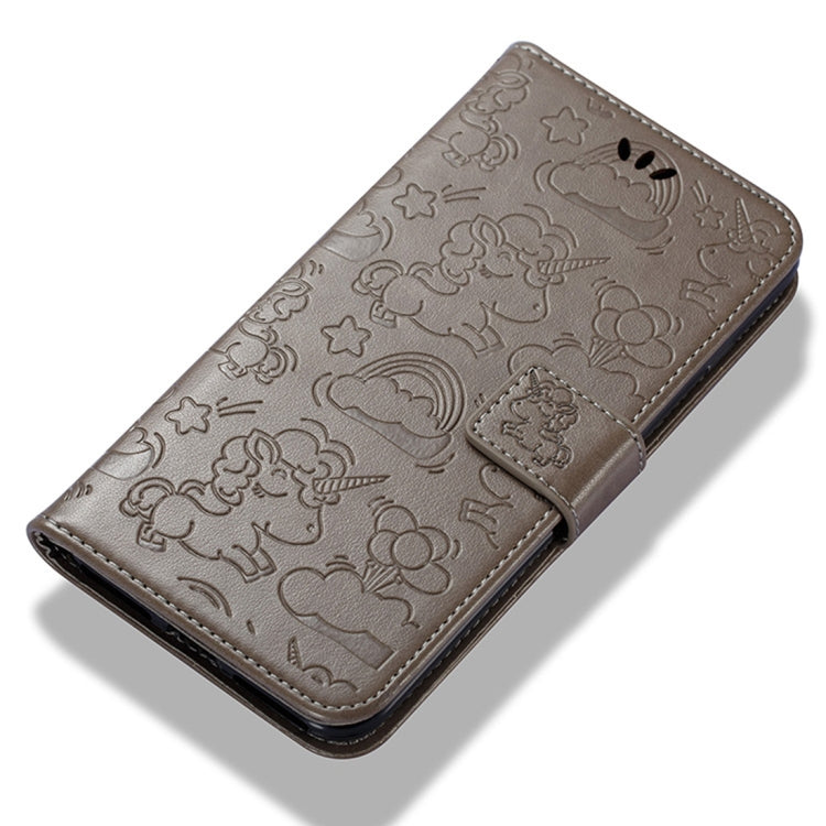 For iPhone 8 Plus & 7 Plus Embossed Horse Cloud Print Horizontal Flip Leather Case with Holder & Card Slots & Wallet & Lanyard
