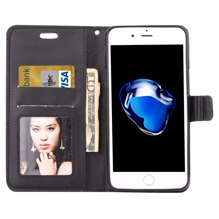 For iPhone 8 Plus & 7 Plus   Jelly Drill Horizontal Flip Leather Protective Case with Holder & Card Slot & Wallet & Photo Frame