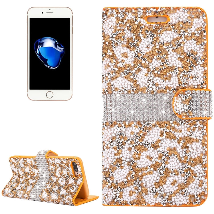 For iPhone 8 Plus & 7 Plus   Jelly Drill Horizontal Flip Leather Protective Case with Holder & Card Slot & Wallet & Photo Frame