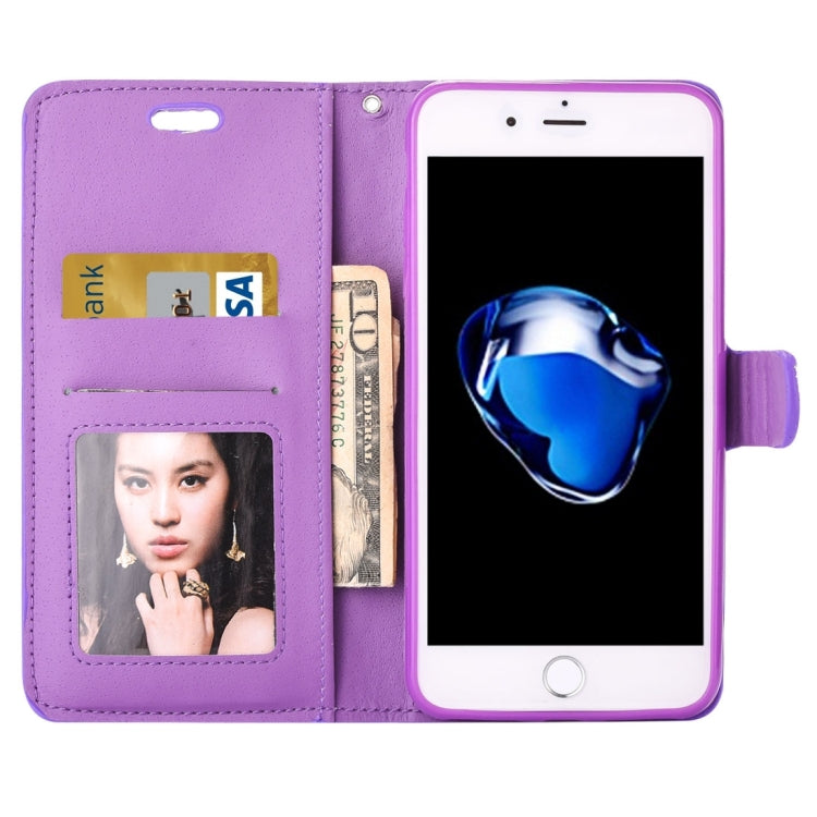 For iPhone 8 Plus & 7 Plus   Jelly Drill Horizontal Flip Leather Protective Case with Holder & Card Slot & Wallet & Photo Frame