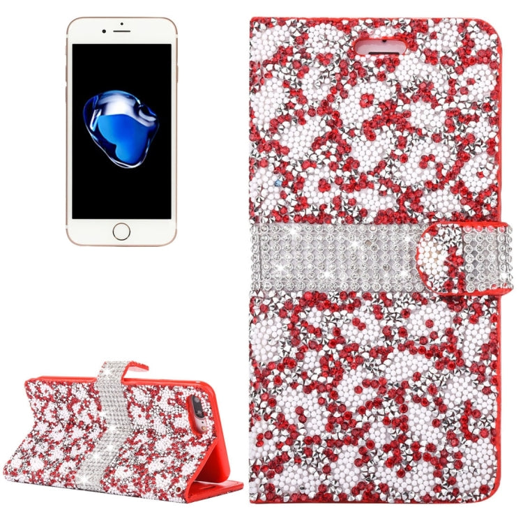 For iPhone 8 Plus & 7 Plus   Jelly Drill Horizontal Flip Leather Protective Case with Holder & Card Slot & Wallet & Photo Frame