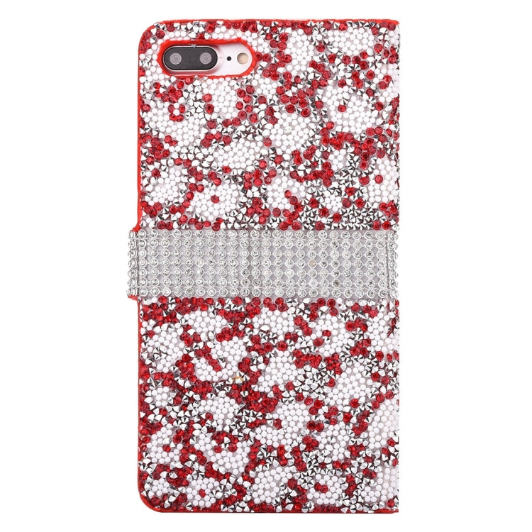 For iPhone 8 Plus & 7 Plus   Jelly Drill Horizontal Flip Leather Protective Case with Holder & Card Slot & Wallet & Photo Frame