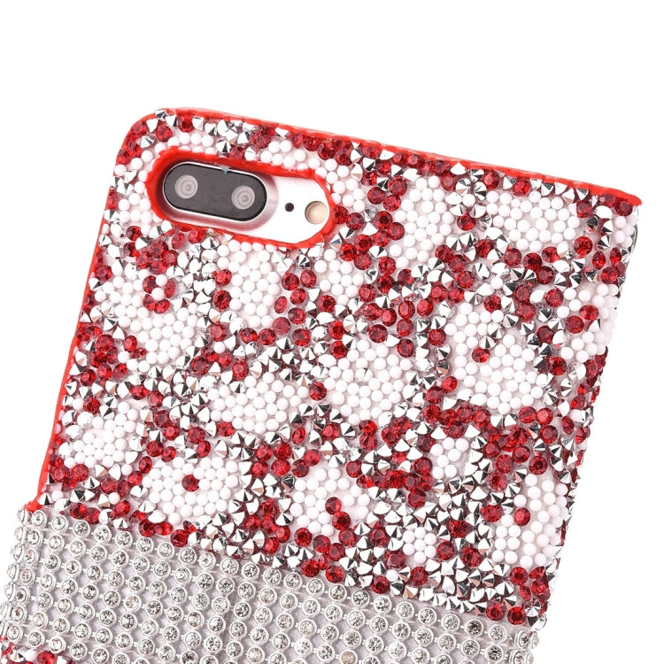 For iPhone 8 Plus & 7 Plus   Jelly Drill Horizontal Flip Leather Protective Case with Holder & Card Slot & Wallet & Photo Frame