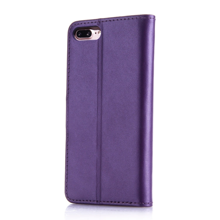 For iPhone 8 Plus & 7 Plus   Horizontal Flip Genuine Leather Case with Holder & Card Slots & Wallet