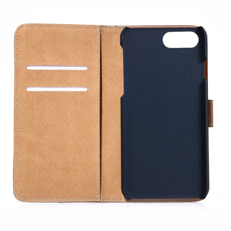 For iPhone 8 Plus & 7 Plus   Horizontal Flip Genuine Leather Case with Holder & Card Slots & Wallet