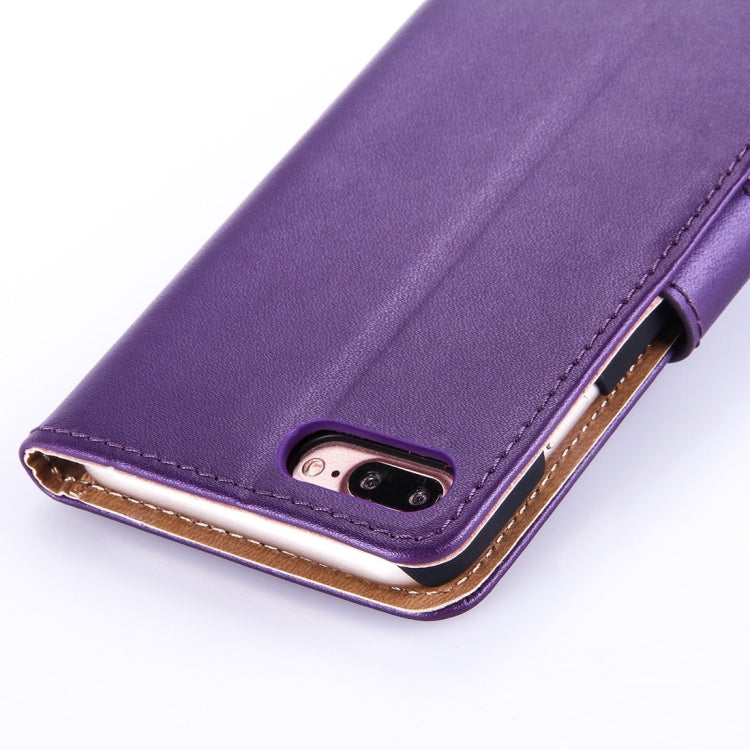 For iPhone 8 Plus & 7 Plus   Horizontal Flip Genuine Leather Case with Holder & Card Slots & Wallet