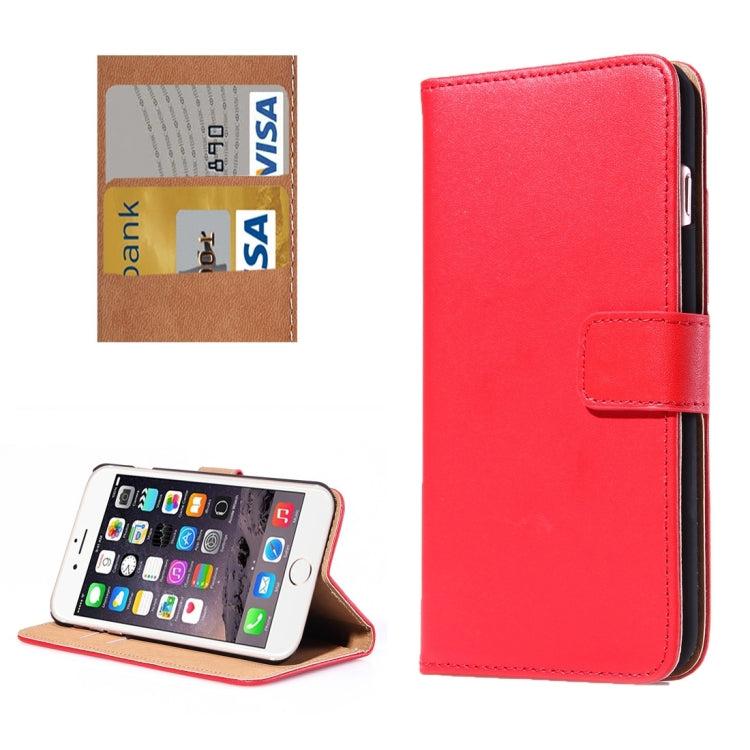 For iPhone 8 Plus & 7 Plus   Horizontal Flip Genuine Leather Case with Holder & Card Slots & Wallet