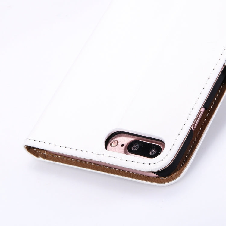 For iPhone 8 Plus & 7 Plus   Horizontal Flip Genuine Leather Case with Holder & Card Slots & Wallet