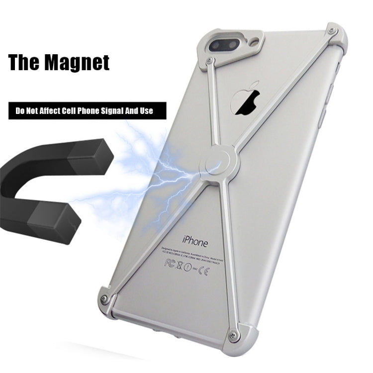 For iPhone 8 Plus & 7 Plus   Type-X Metal Four Angle Anti Falling Protective Case