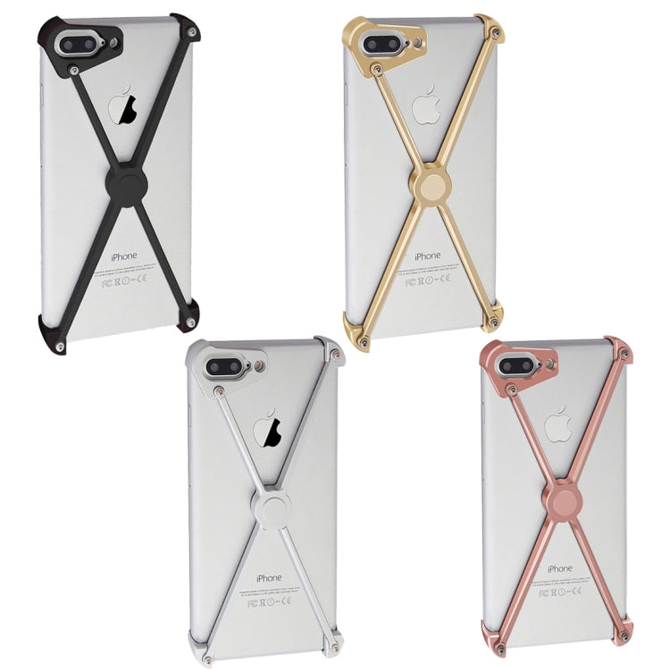 For iPhone 8 Plus & 7 Plus   Type-X Metal Four Angle Anti Falling Protective Case