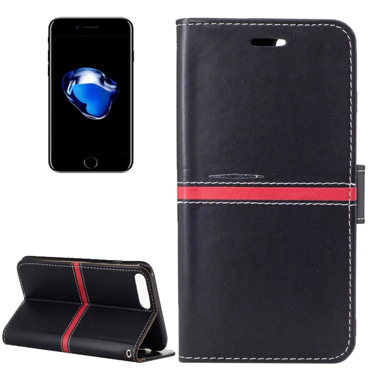 For iPhone 8 Plus & 7 Plus   Crazy Horse Texture PU Leather Horizontal Flip Leather Case with Holder & Card Slots & Wallet & Photo Frame & Lanyard
