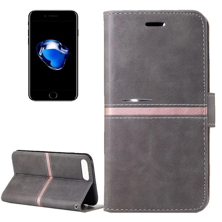 For iPhone 8 Plus & 7 Plus   Crazy Horse Texture PU Leather Horizontal Flip Leather Case with Holder & Card Slots & Wallet & Photo Frame & Lanyard