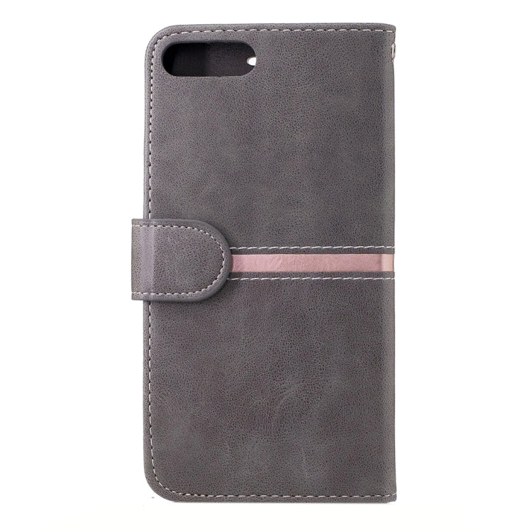 For iPhone 8 Plus & 7 Plus   Crazy Horse Texture PU Leather Horizontal Flip Leather Case with Holder & Card Slots & Wallet & Photo Frame & Lanyard