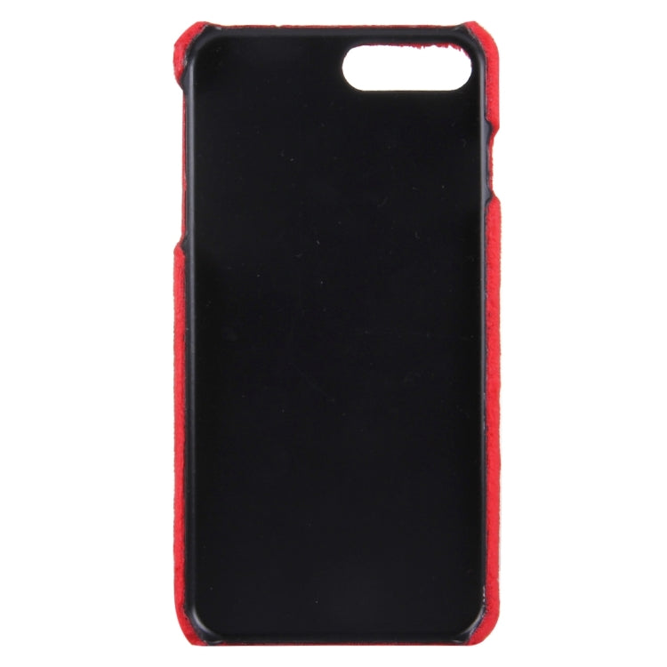 For iPhone 8 Plus & 7 Plus   Christmas Hat Plush Cloth Cover PC Protective Case (Red)