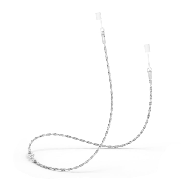 HAMTOD Soft Silicone Anti-lost Decoration Wireless Earphone Necklace Rope, For Apple AirPods(Silver)
