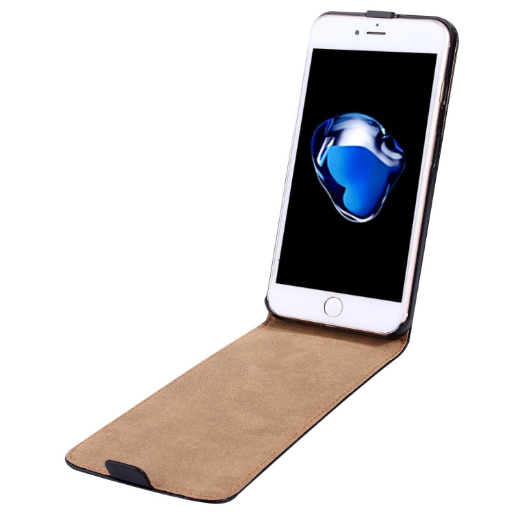 For iPhone 8 Plus & 7 Plus   Vertical Flip Genuine Split Leather Case