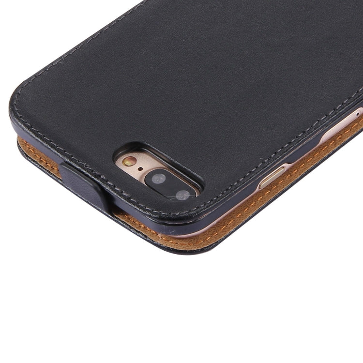 For iPhone 8 Plus & 7 Plus   Vertical Flip Genuine Split Leather Case