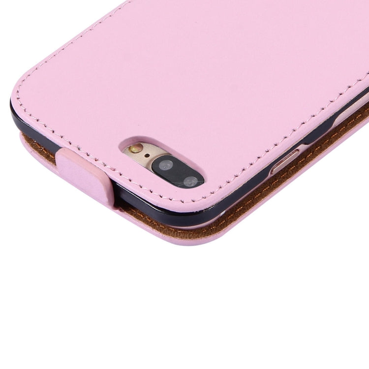 For iPhone 8 Plus & 7 Plus   Vertical Flip Genuine Split Leather Case