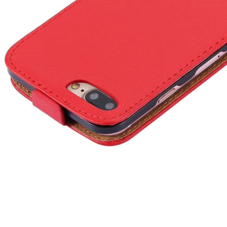 For iPhone 8 Plus & 7 Plus   Vertical Flip Genuine Split Leather Case
