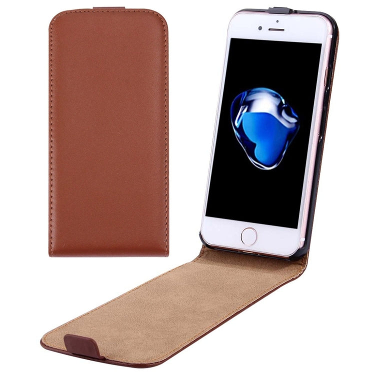 For iPhone 8 Plus & 7 Plus   Vertical Flip Genuine Split Leather Case