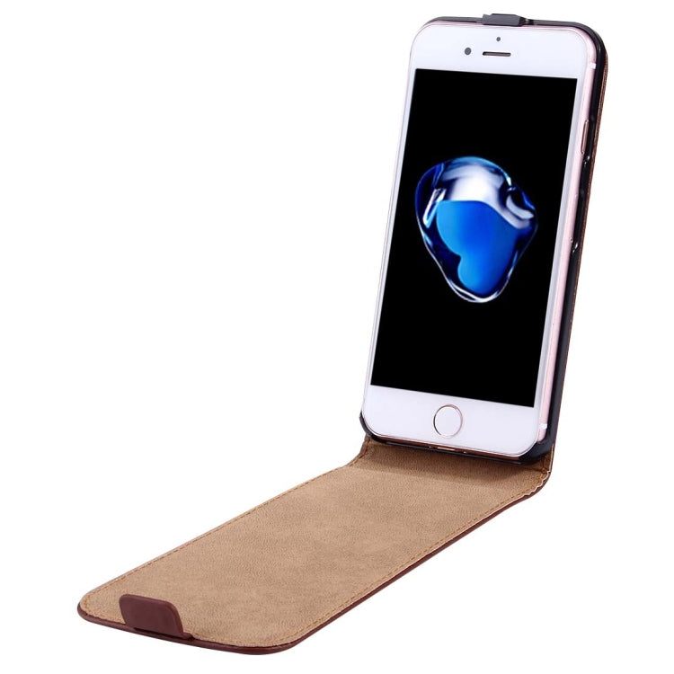 For iPhone 8 Plus & 7 Plus   Vertical Flip Genuine Split Leather Case