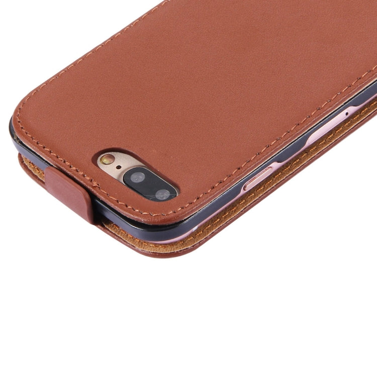 For iPhone 8 Plus & 7 Plus   Vertical Flip Genuine Split Leather Case