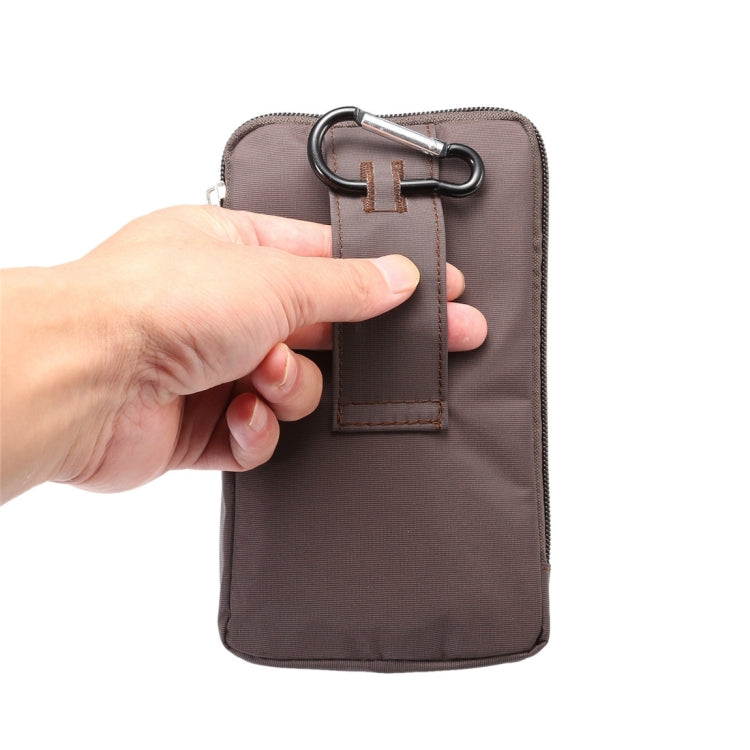 6.4 inch Multifunctional Waterproof Canvas Sports Storage Waist Packs / Phone Cases / Hiking Bag / Camping Bag with Hanging Hook for iPhone 7 Plus / 6S Plus / Galaxy S7 Edge+ / Galaxy Note 8