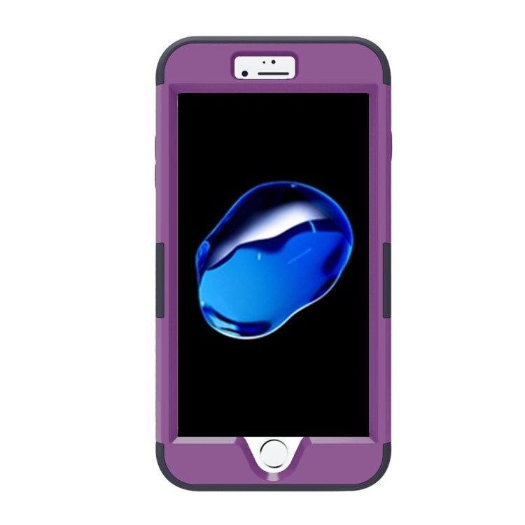 For iPhone 8 Plus & 7 Plus   3 in 1 Diamond Encrusted PC + Silicone Combination Case